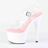 Pleaser - ADORE708 Sandale à bride à la cheville - Transparent/Rose Product image